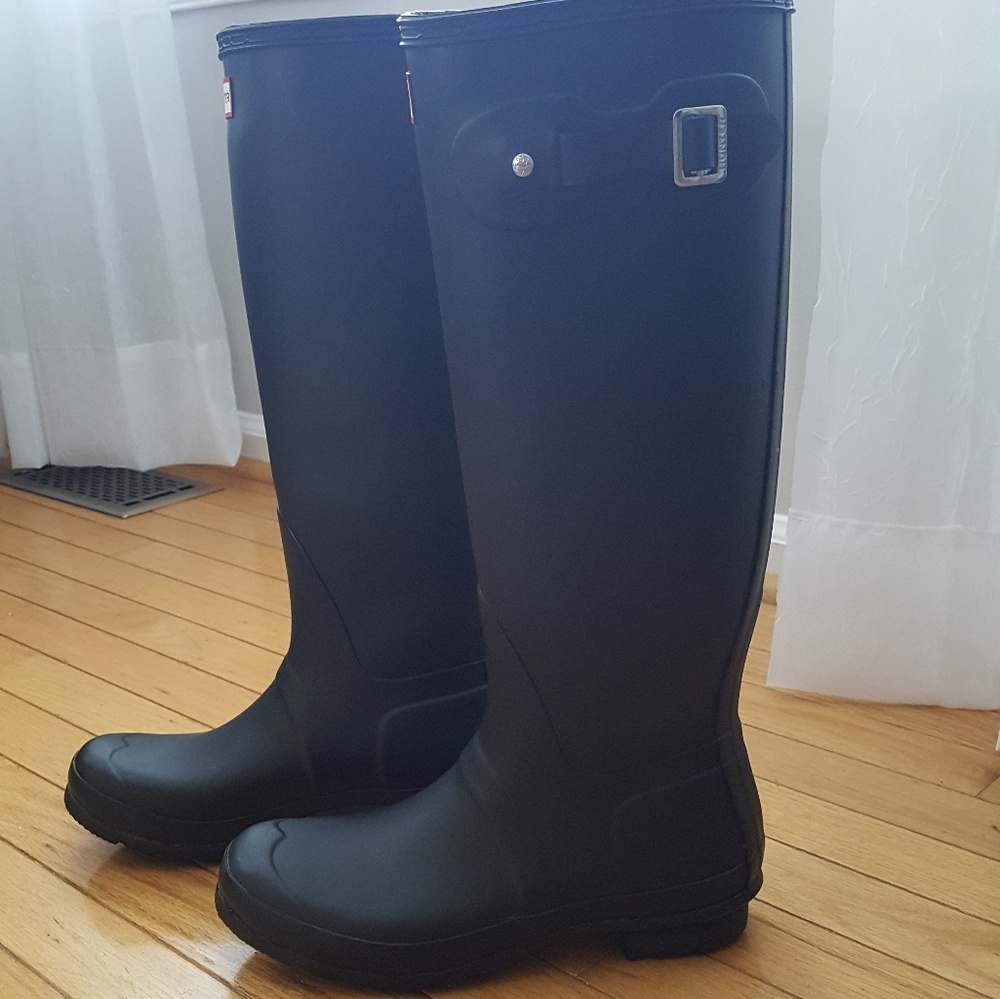 slate grey hunter rain boots